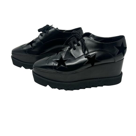 NWOT Stella McCartney Elyse Star Mega Platform Oxford Black Size 40.5 - Picture 3 of 9